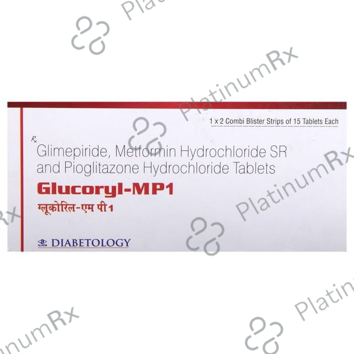 Glucoryl MP1 1/500/15mg Tablet SR 15s