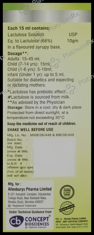Lactucon Oral Solution Lemon
