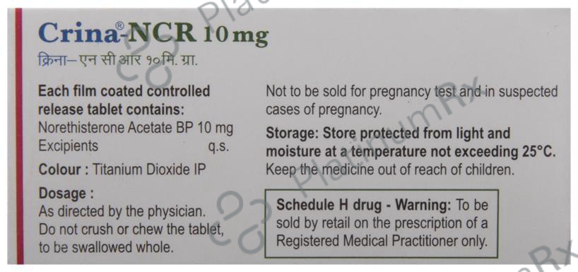Crina NCR 10mg Tablet 10s