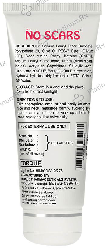 NO Scars Cleansing Face Wash with Eminence of Neem Extract (60ml)