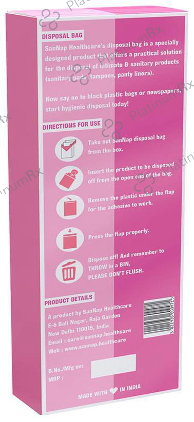 SanNap Sanitary Napkin and Intimate Disposal Bags 40 disposable