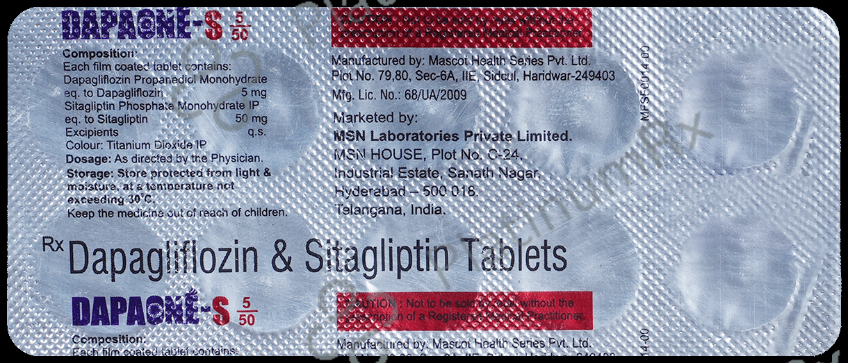 Dapaone S 5mg/50mg Tablet