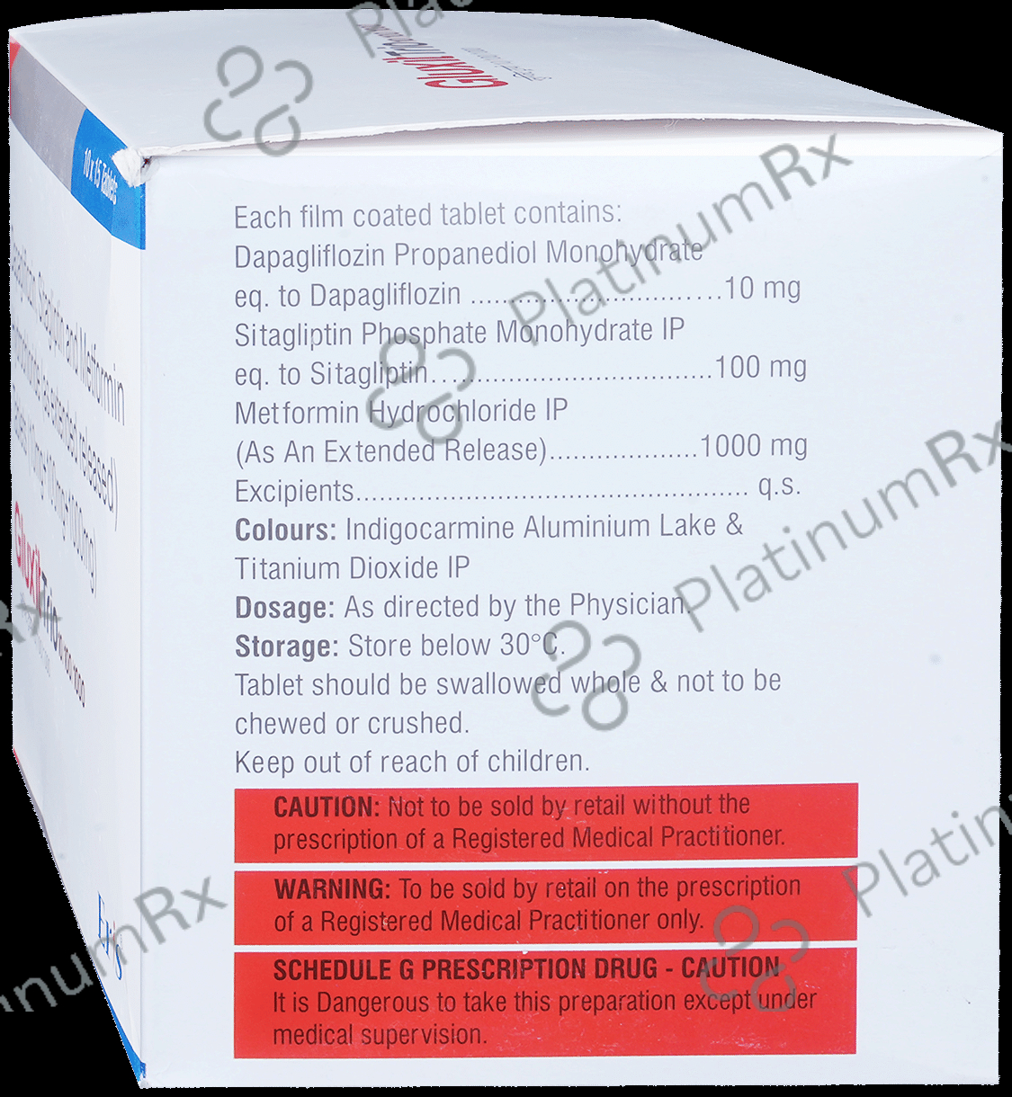 Gluxit Trio 10/1000/100mg Tablet ER 15s