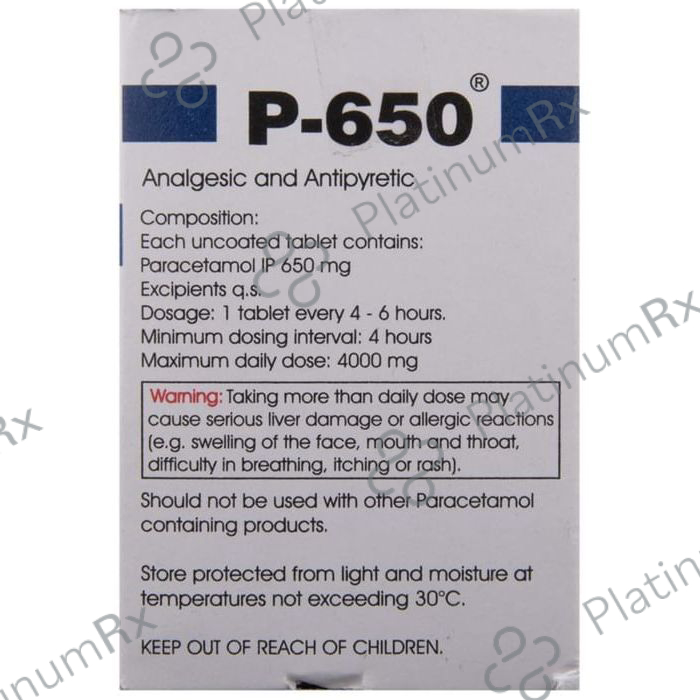 P 650mg Tablet 10s