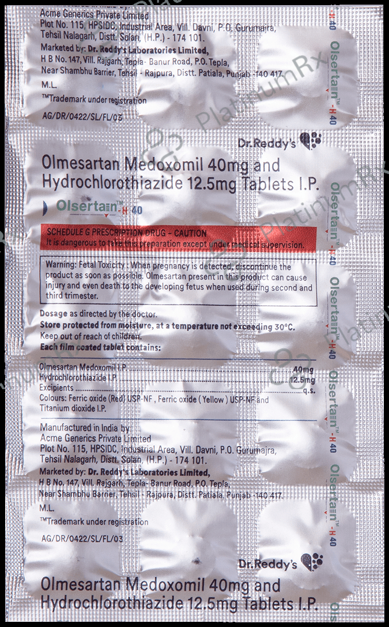 Olsertain H 40 12.5/40mg Tablet 15s