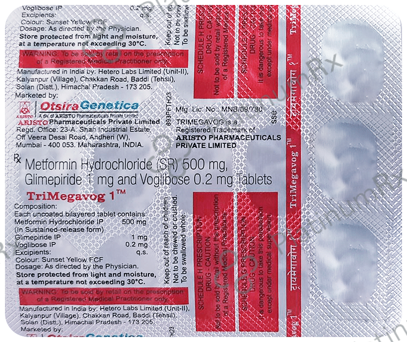 Trimegavog 1/500/0.2mg Tablet SR 15s