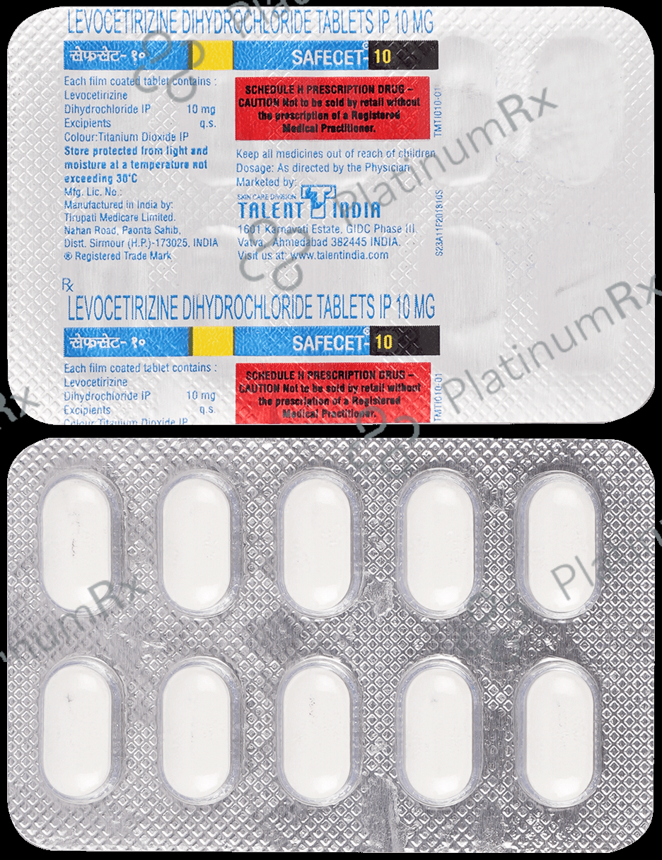 Safecet 10mg Tablet 10s
