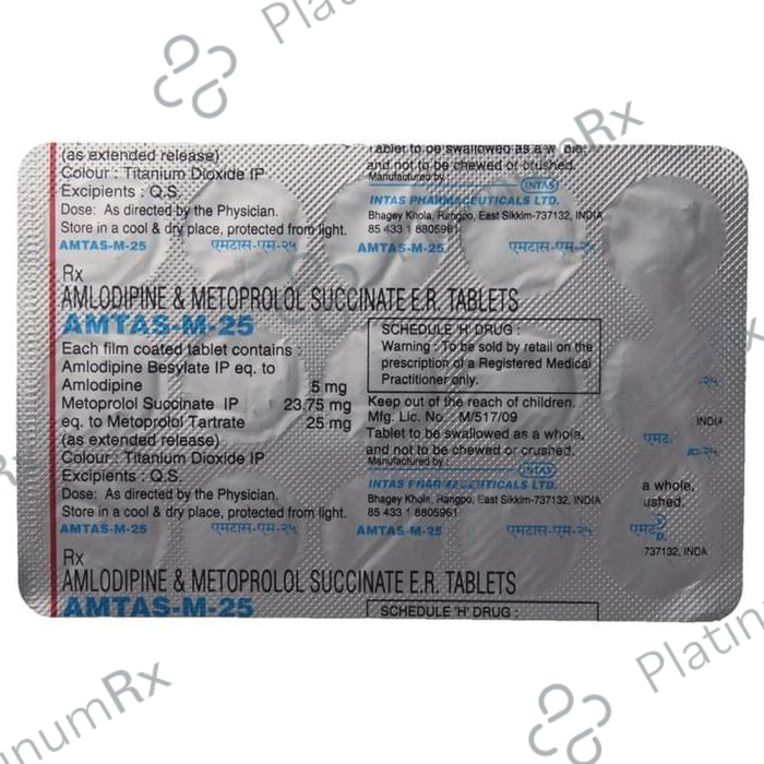 Amtas M 25/5mg Tablet PR 15s