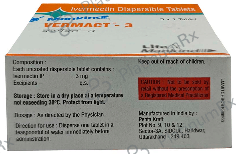 Vermact 3 Tablet DT
