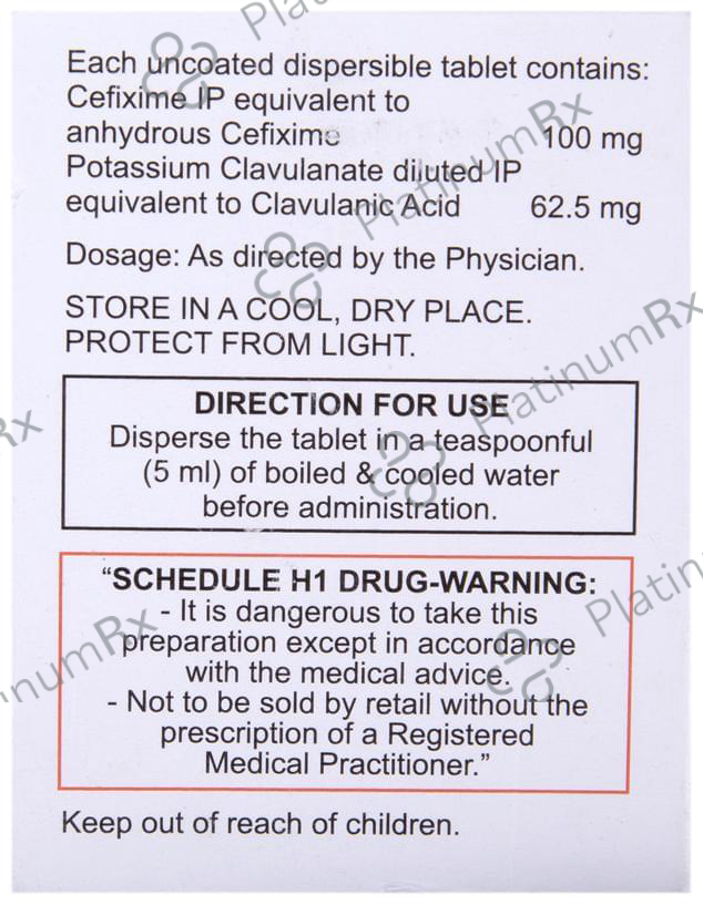 Cefolac CV 100 DT Tablet 6 Tablet DT