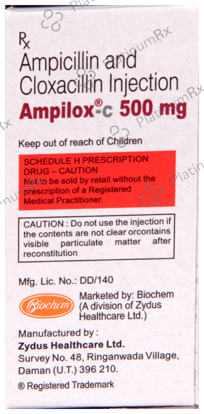 Ampilox C 500 mg/500 mg Injection