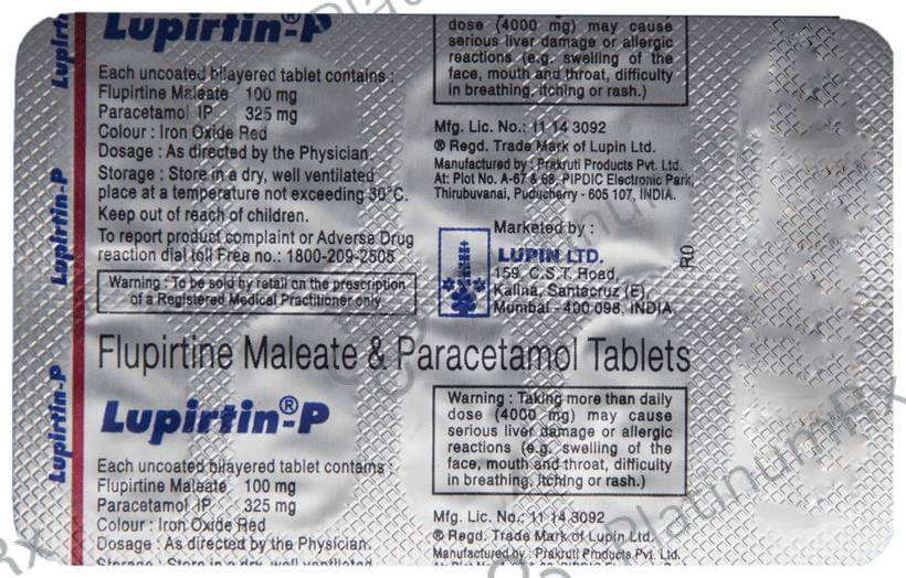 Lupirtin P 100/325mg Tablet 10s