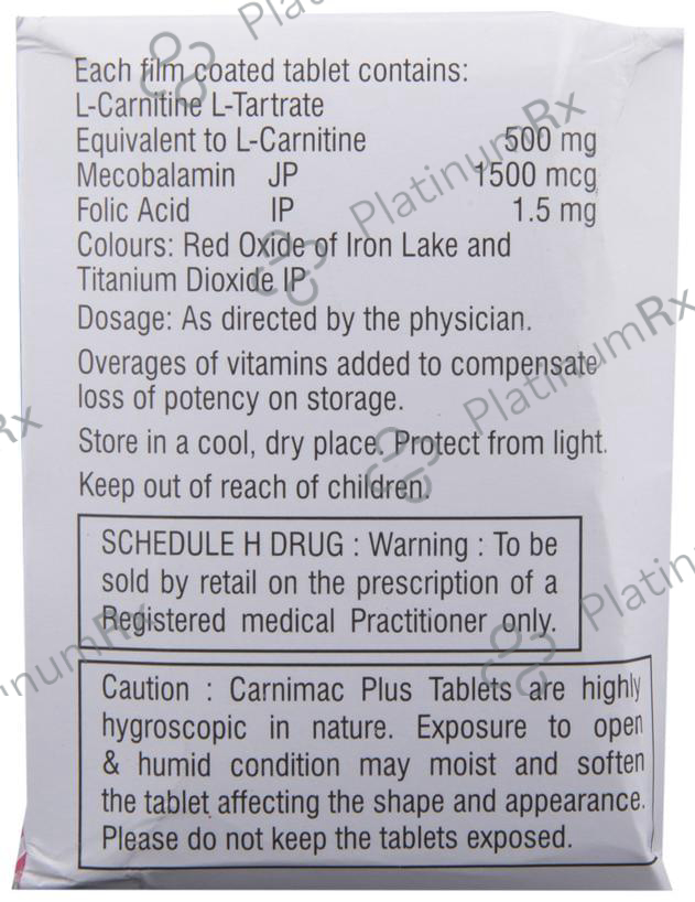 Carnimac Plus 500/1500/1500mg Tablet 10s
