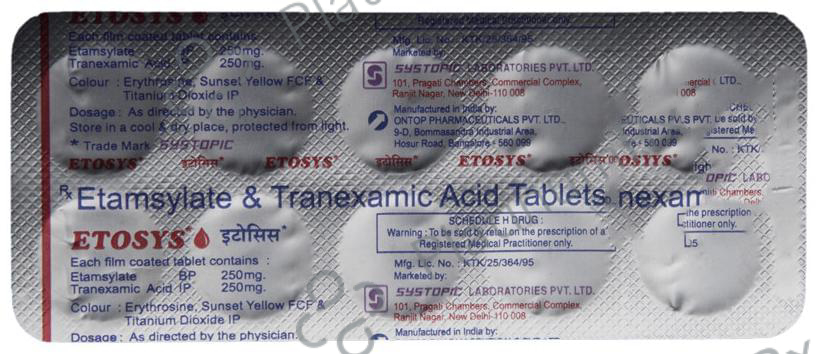 Etosys 250/250mg Tablet 10s