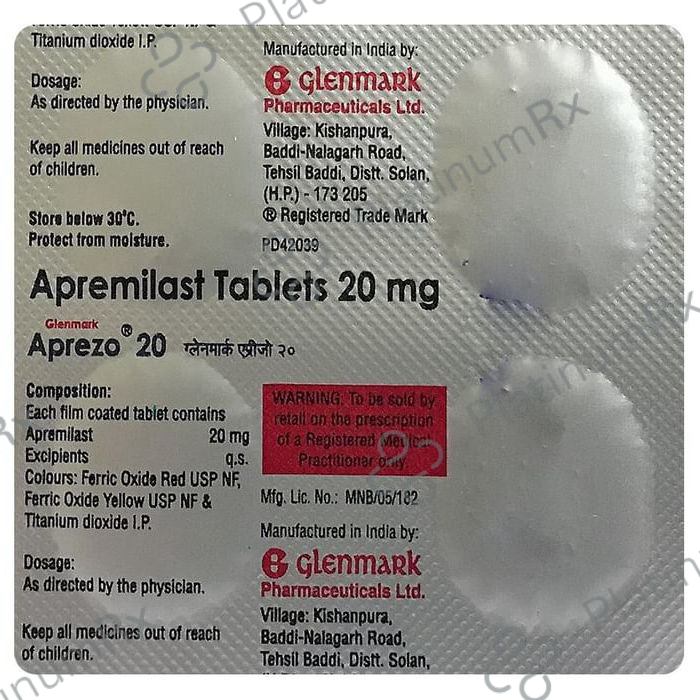 Aprezo 20mg Tablet 4s