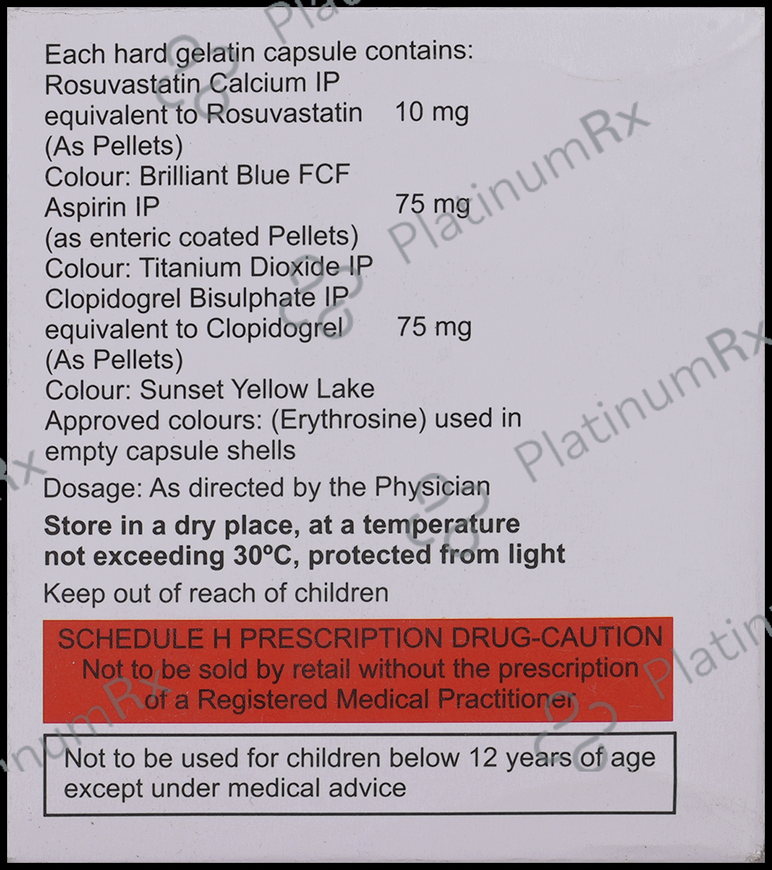 Rxtor Gold 10/75/75mg Capsule 10s