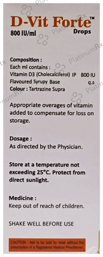D-Vit Forte Oral Drops Strawberry