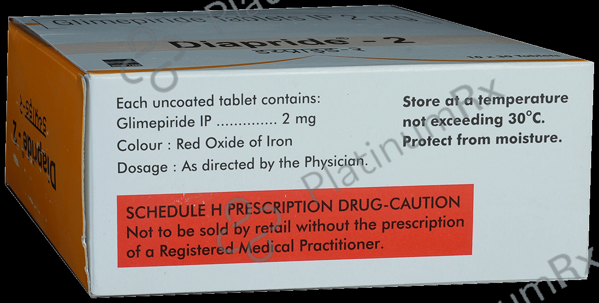Diapride 2mg Tablet 30s
