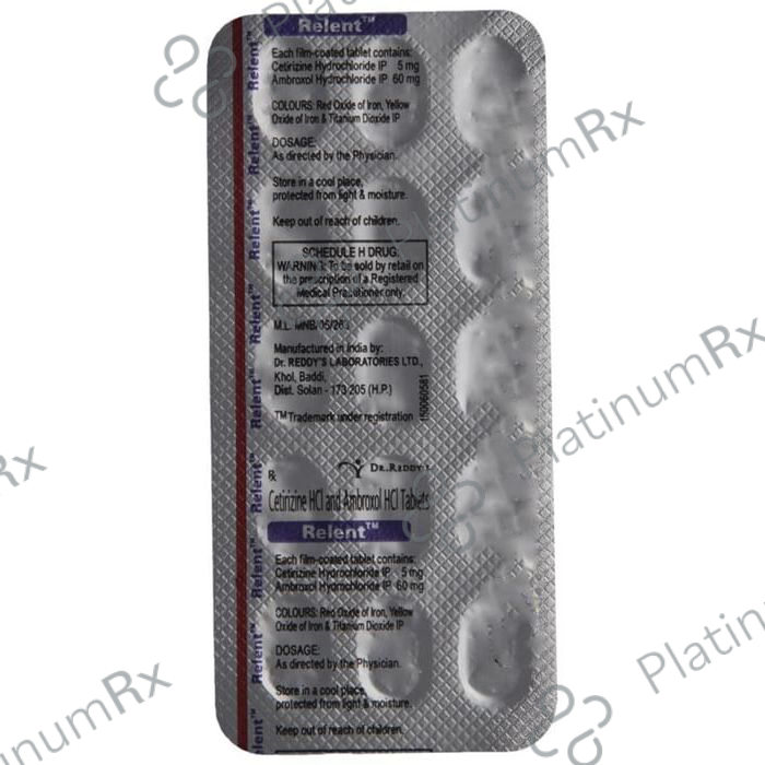 Relent 60/5mg Tablet 15s