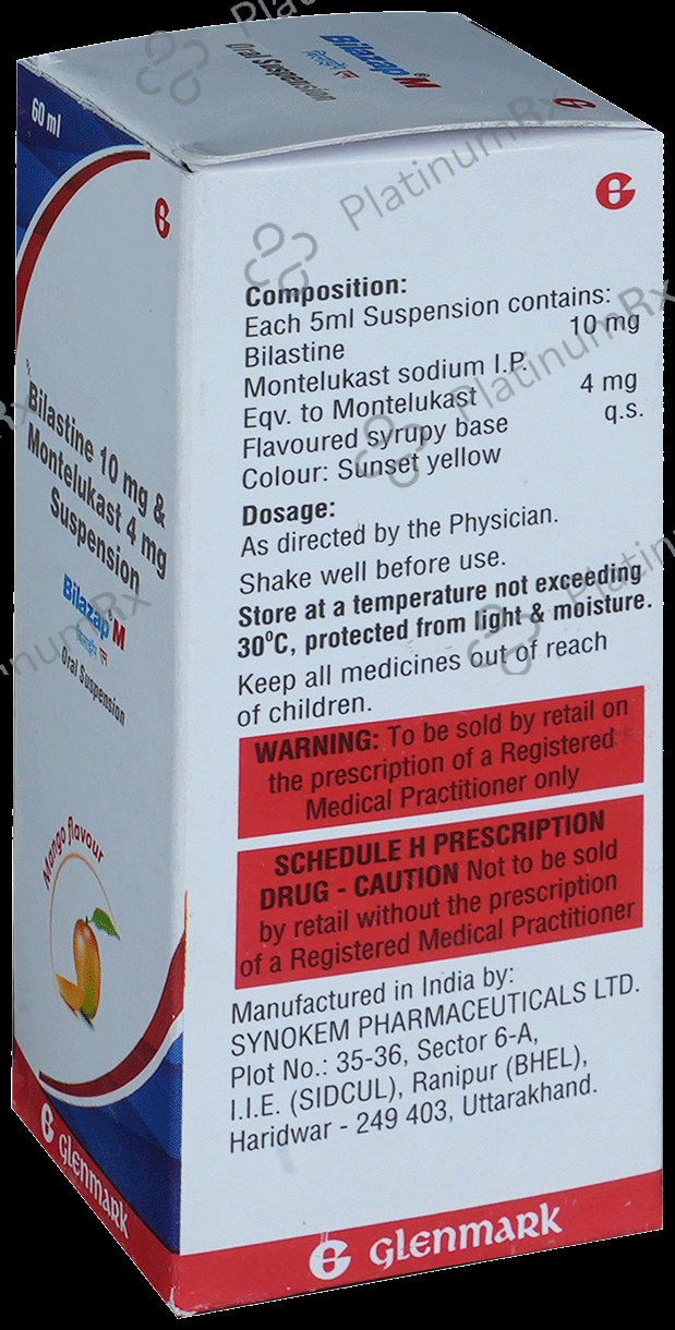 Bilazap M Mango 10/4mg Oral Suspension 60ml