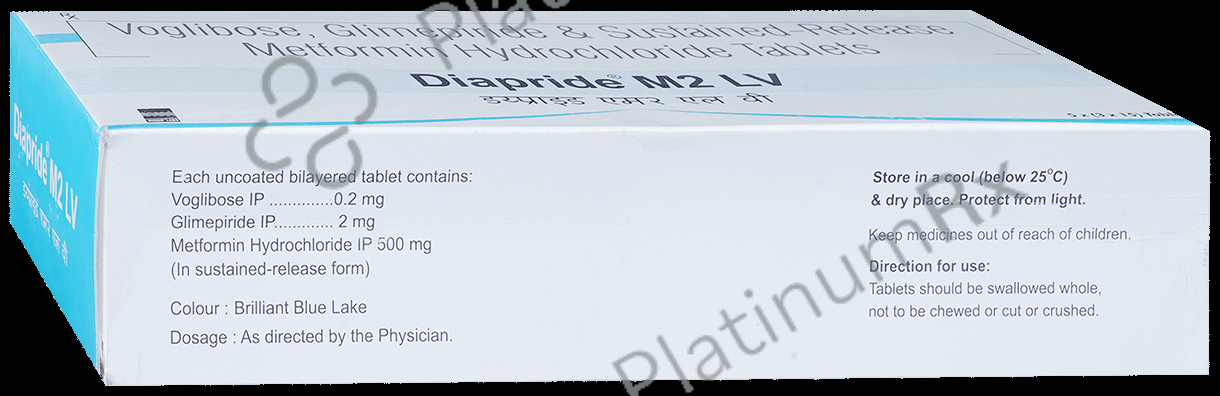 Diapride M2 LV 2/500/0.2mg Tablet SR 15s