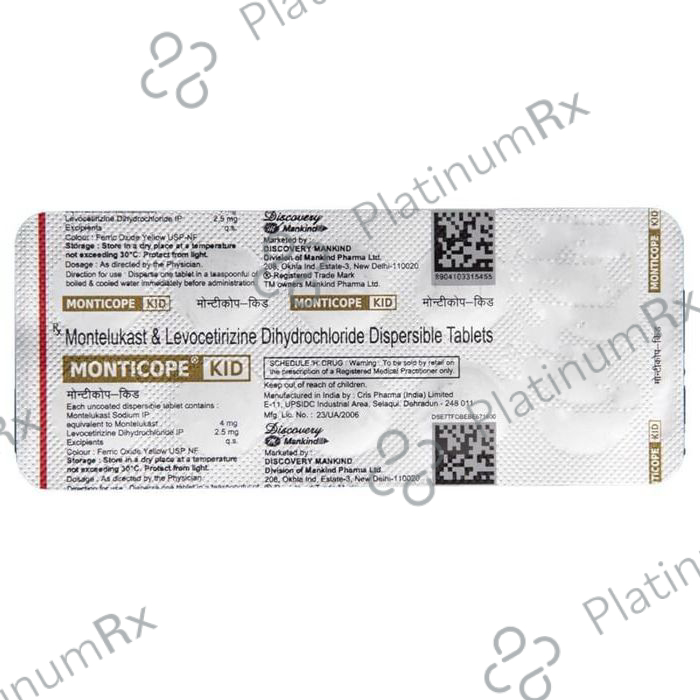 Monticope Kid 2.5/4mg Tablet 10s