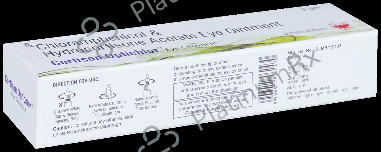 Cortison Optichlor Eye Ointment 3gm