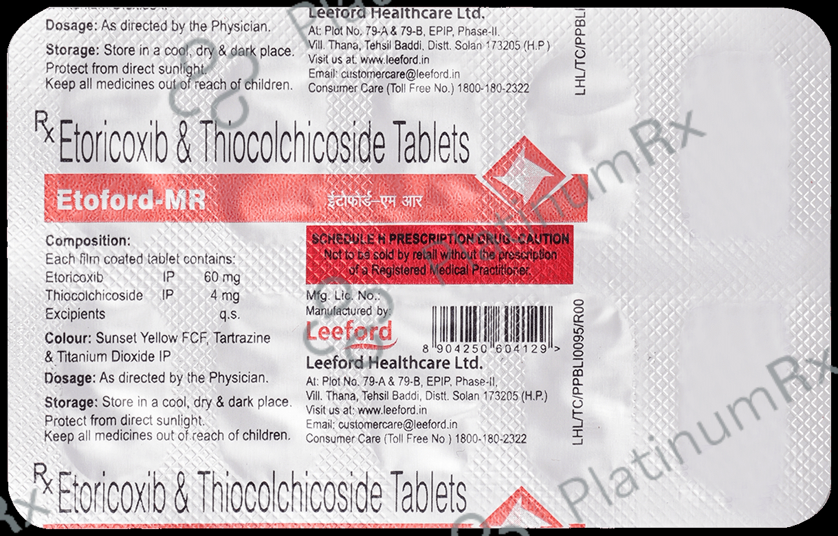 Etoford MR 60/4mg Tablet 10s