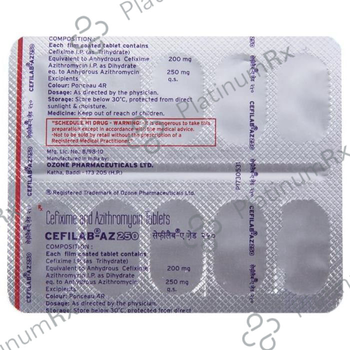 Cefilab-AZ 250 Tablet
