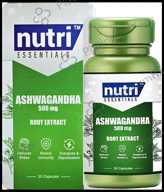 Nutri Essential Ashwagandha 500mg Capsule 30 capsules