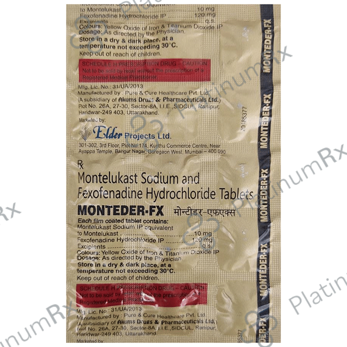 Monteder FX 10mg/120mg Tablet