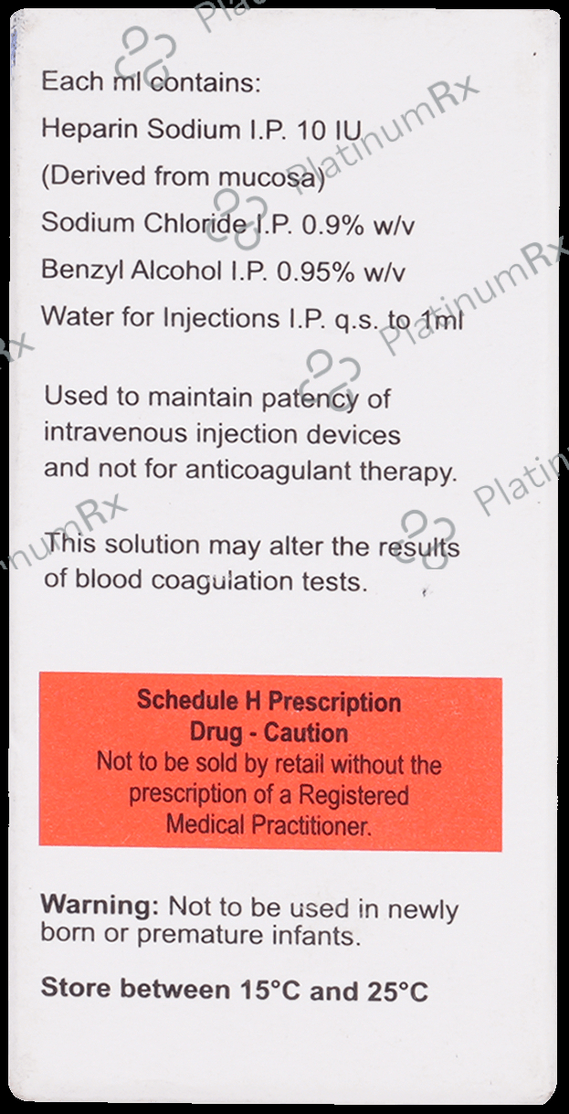 Hep Lock Solution 10 Injection