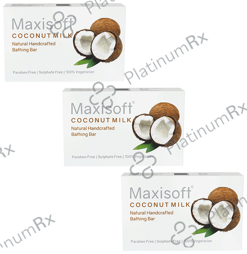 Maxisoft Coconut Milk Bathing Bar (75gm Each) 3 units