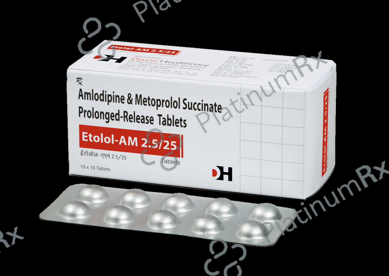 Etolol AM 2.5/25mg Tablet ER 10s