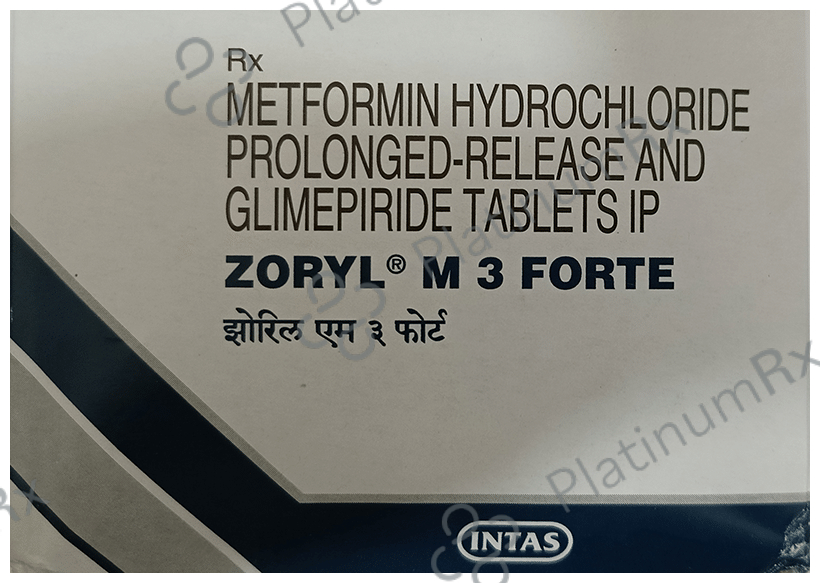 Zoryl M 3 Forte 3/1000mg Tablet PR 15s