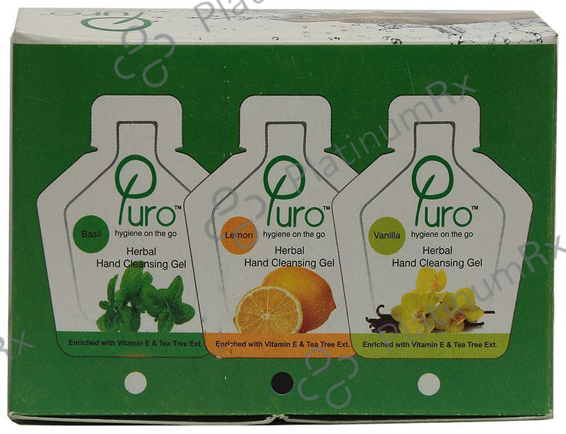 Puro Herbal Hand Cleansing Gel Sanitizer Sachet Lemon 50 Sachets