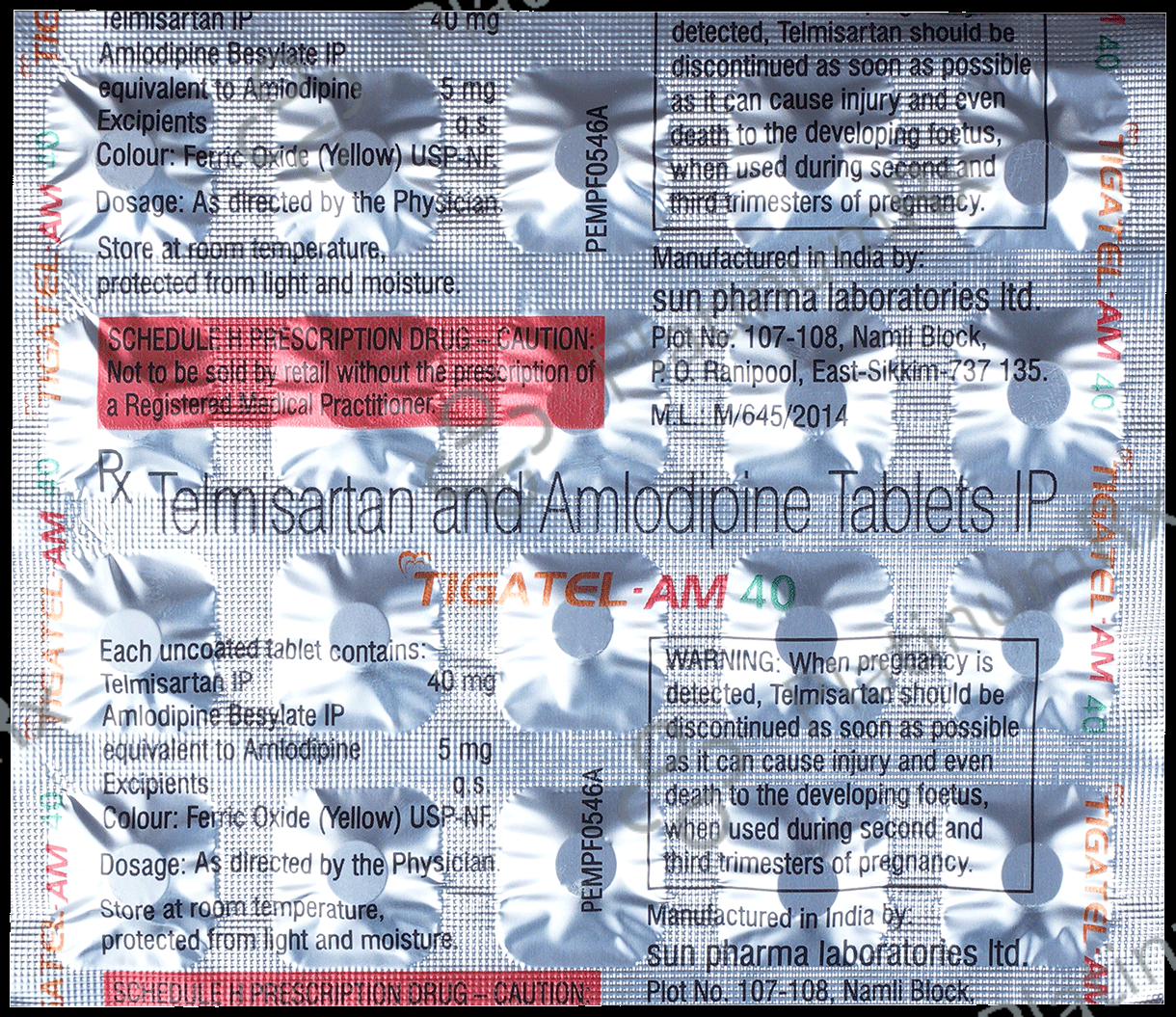 Tigatel AM 5/40mg Tablet 20s