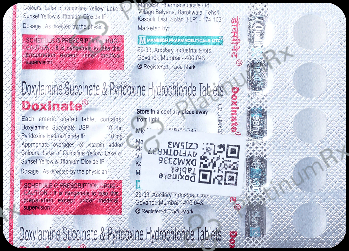 Doxinate 10/10mg Tablet 30s
