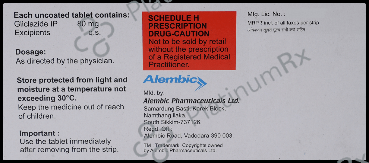 Glz 80mg Tablet 10s