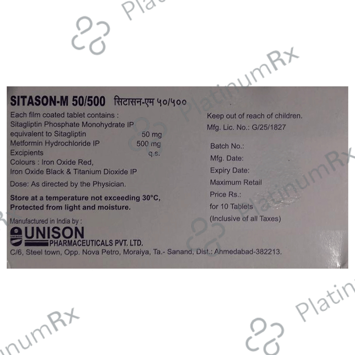 Sitason M 50/500mg Tablet 10s