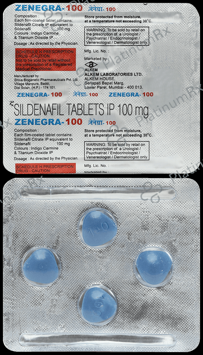 Zenegra 100mg Tablet 4s