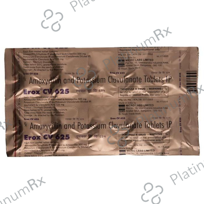 Erox CV 625mg Tablet 10s