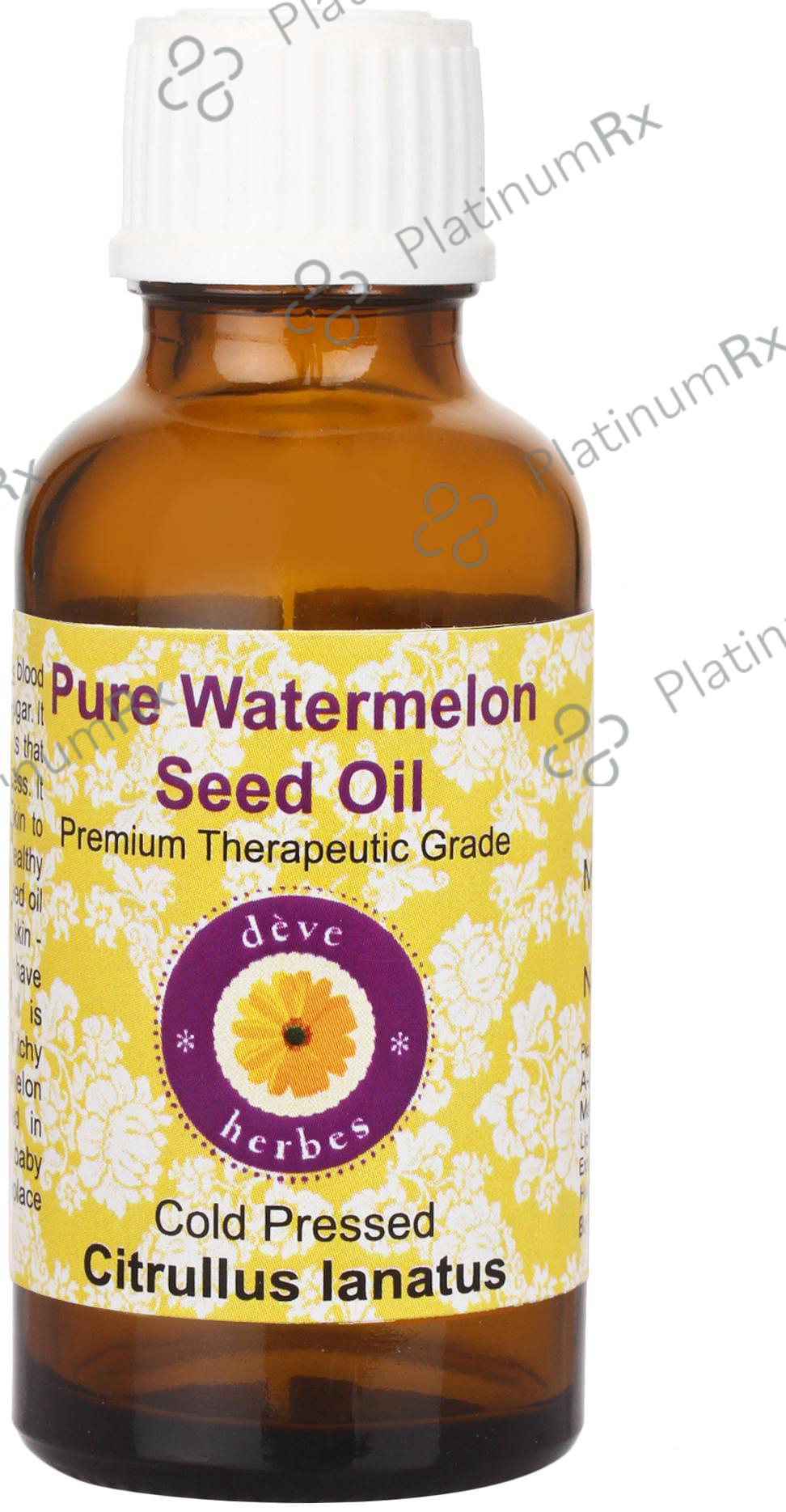 Deve Herbes Pure Watermelon Seed/Citrullus Lanatus Cold Pressed Oil 100 ml