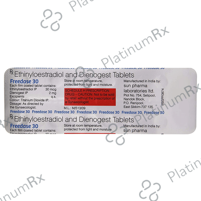 Freedase 30 2/0.035mg Tablet 21s