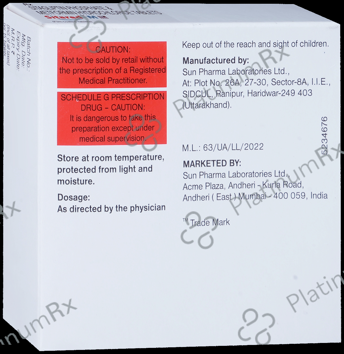 Sitared-M Tablet 50/500