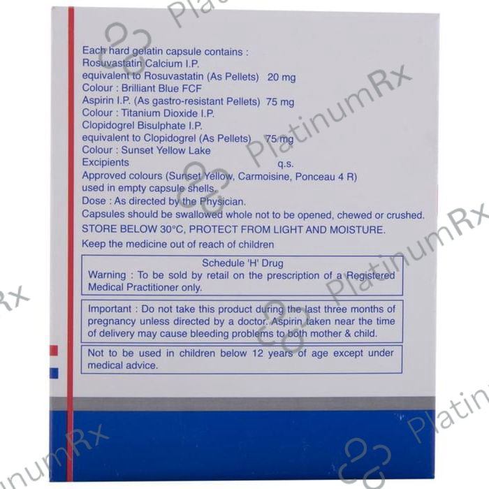 Rozucor Gold 20/75/75mg Capsule 10s