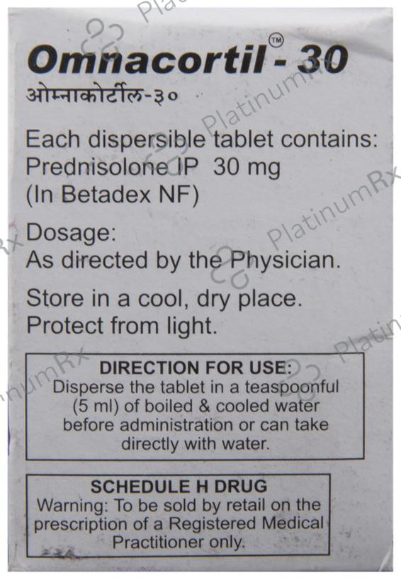 Omnacortil 30mg Tablet DT 10s