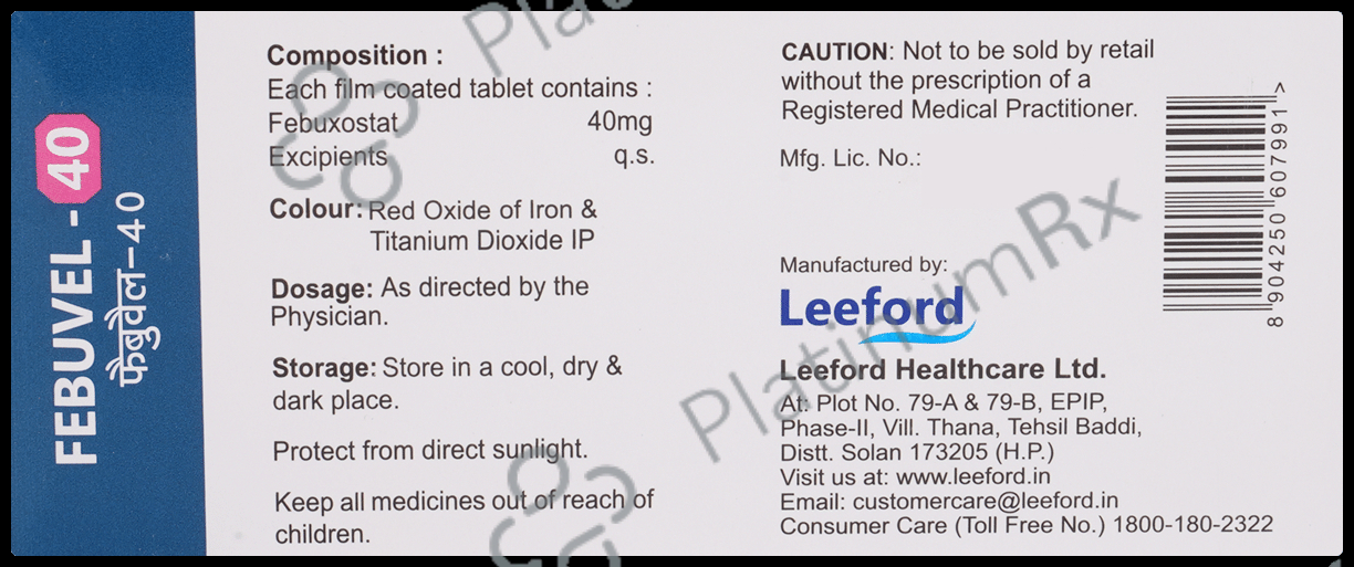 Febuvel 40mg Tablet 10s