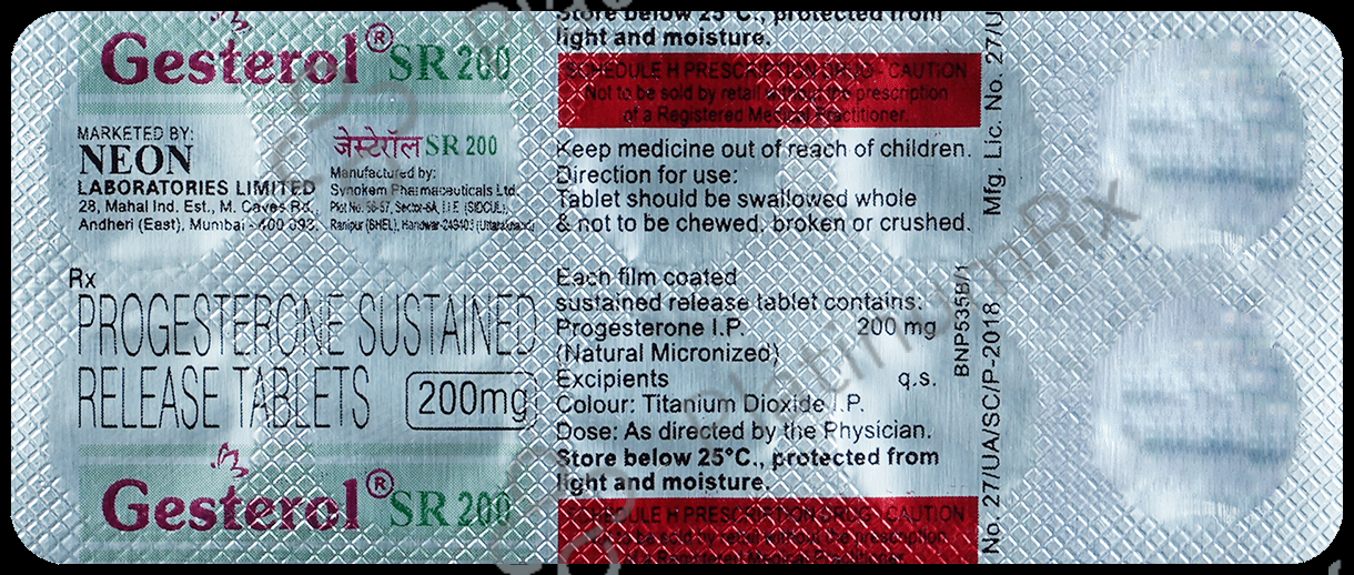 Gesterol SR 200mg Tablet 10s
