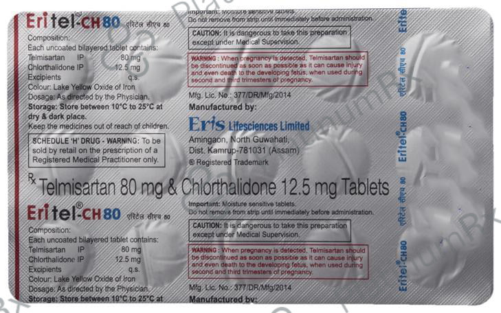 Eritel CH 12.5/80mg Tablet 15s